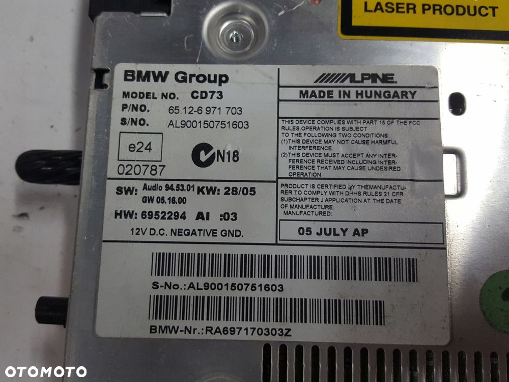 BMW 3 E90 E91 RADIO CD RADIOODTWARZACZ 6971703 - 4