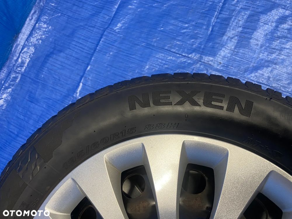 KOŁA 15 KOŁO FELGA STALOWE 6J x 15" 5X100; 57,1mm ET38 KOMPLET ; KOŁPAKI SKODA OE ; OPONY WIELOSEZONOWE NEXEN; SKODA RAPID FABIA OCTAVIA SKALA ; VW ; SEAT ; AUDI ITP. - 14