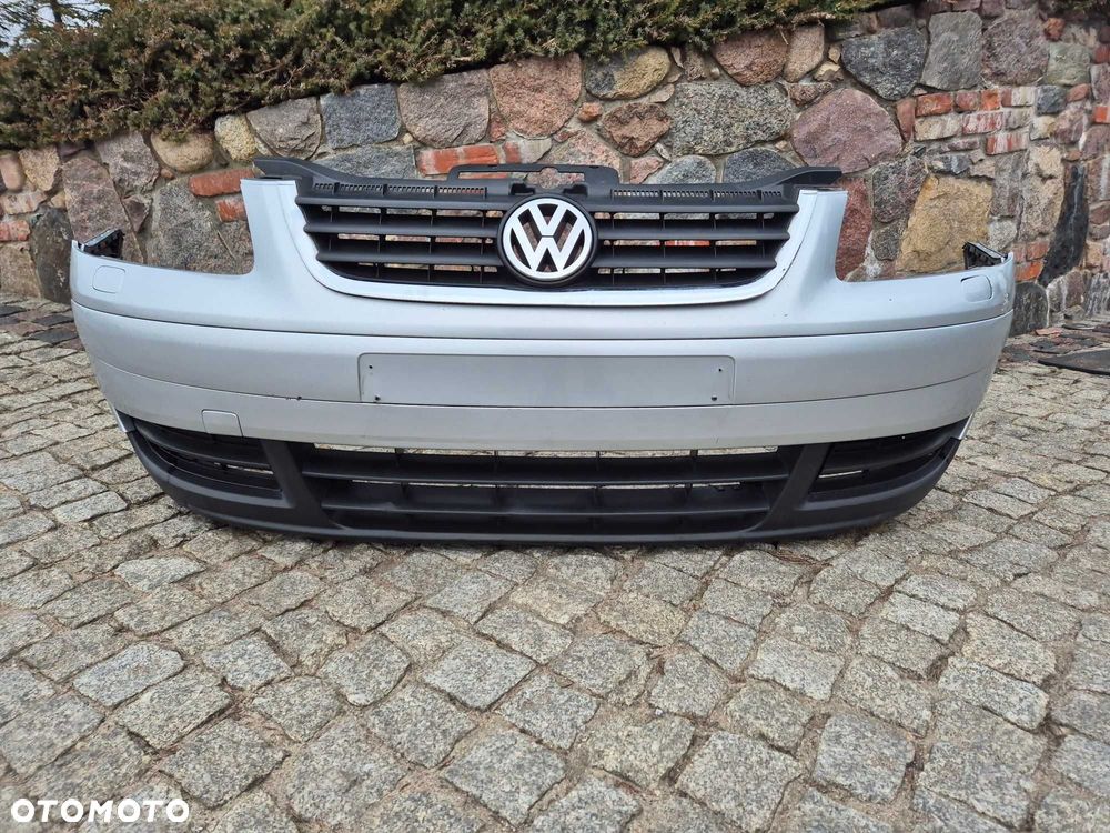 vw touran zderzak przód przedni spryski xenon srebrny lx7w kompletny