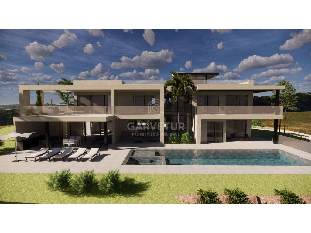 Excelente projeto de uma moradia isolada T5 de arquitetura contempo... - Grande imagem: 2/12