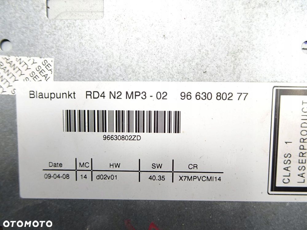 radio cd citroen c5 iii 7647198394 - 7