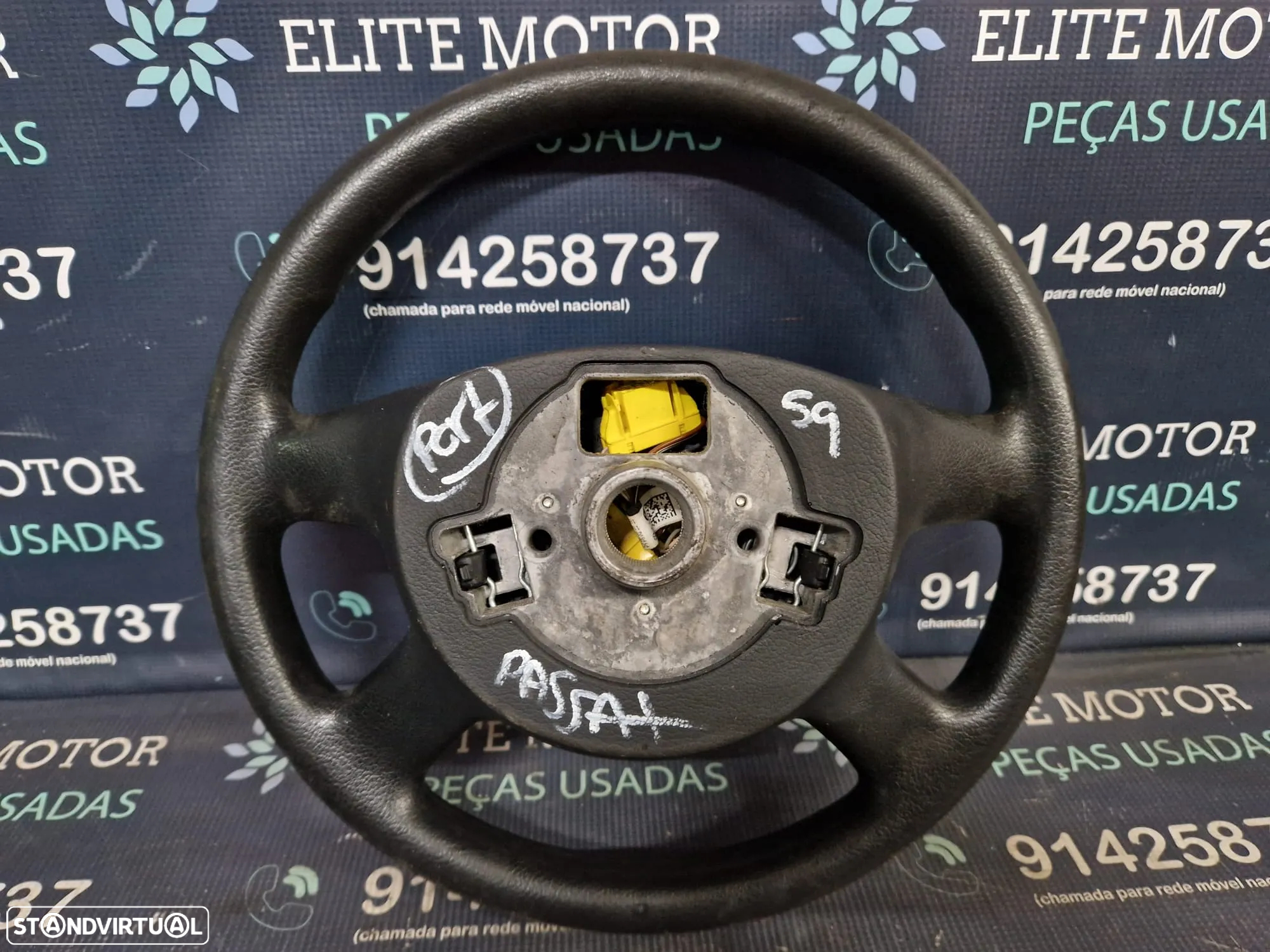 Volante usado borracha com airbag VW PASSAT B6 GOLF 5 CADDY TOURAN JETTA - 4
