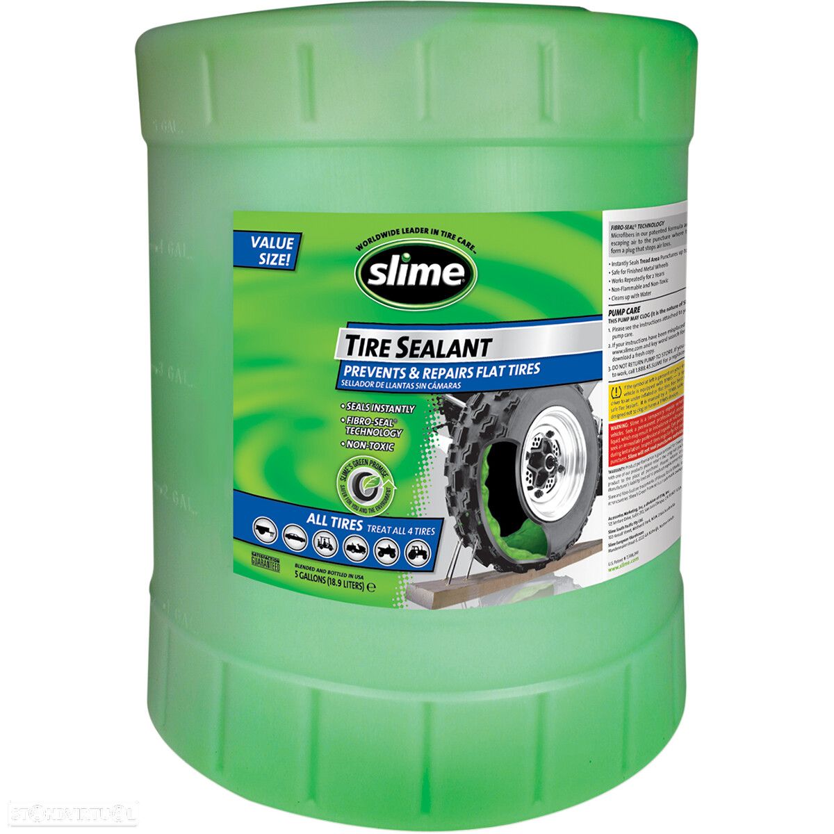 slime previne e repara selante de pneus 18.9l - 1