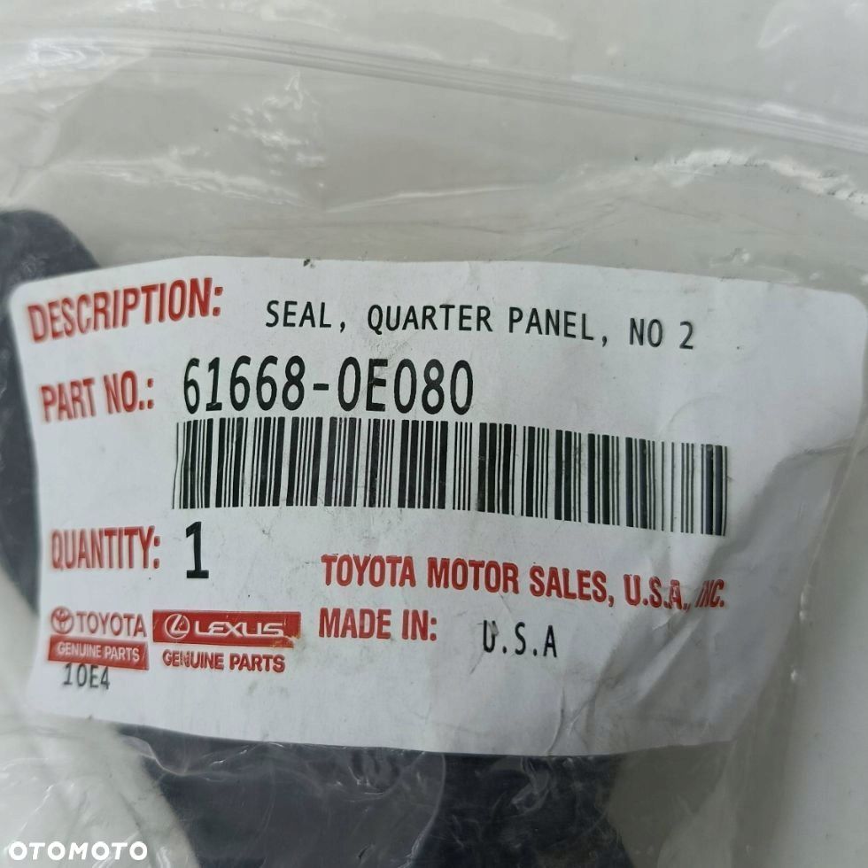 TOYOTA HIGHLANDER IV USZCZELKA BOCZNA DRZWI LEWY TYŁ 61668-0E080 - 6