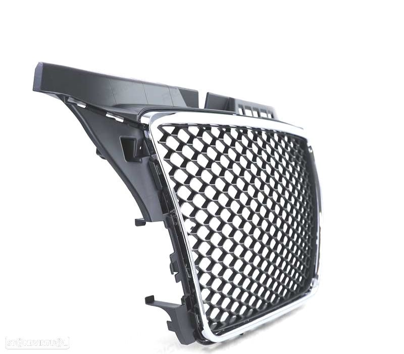 GRELHA AUDI A3 8P 08-12 PRETO CROMADO LOOK RS3 - 3