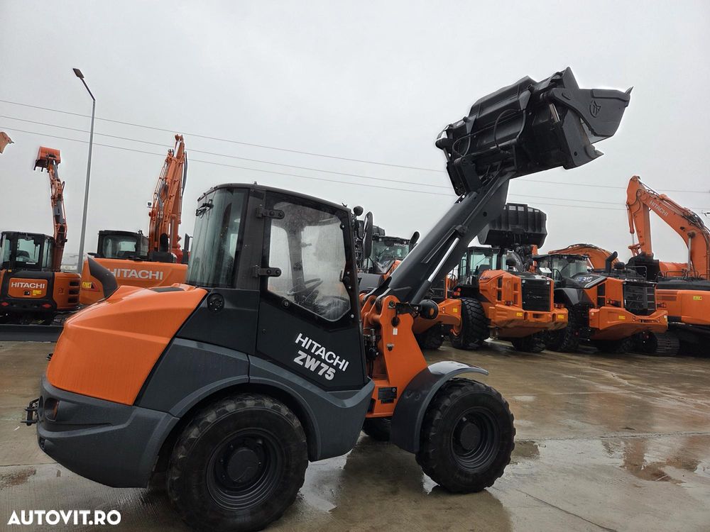 Hitachi ZW75, 2020, 1.915h, ridica 2,4t la 3,2m, CUPA 4x1 MULTIFUNTIONALA 1mc, cupa noua 1mc, furci, cupla rapida, aer conditiona, motor Deutz 75CP euro 6, Garda sol inalta 32cm, produs in Germania, STARE FOARTE BUNA, posibil leasing 4 ani-PROMOTIE 37.900eur - 22