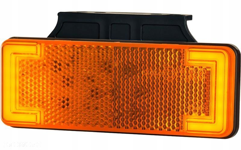 boczna lampa obrysowa led slim pomarańczowa 12/24v - 1