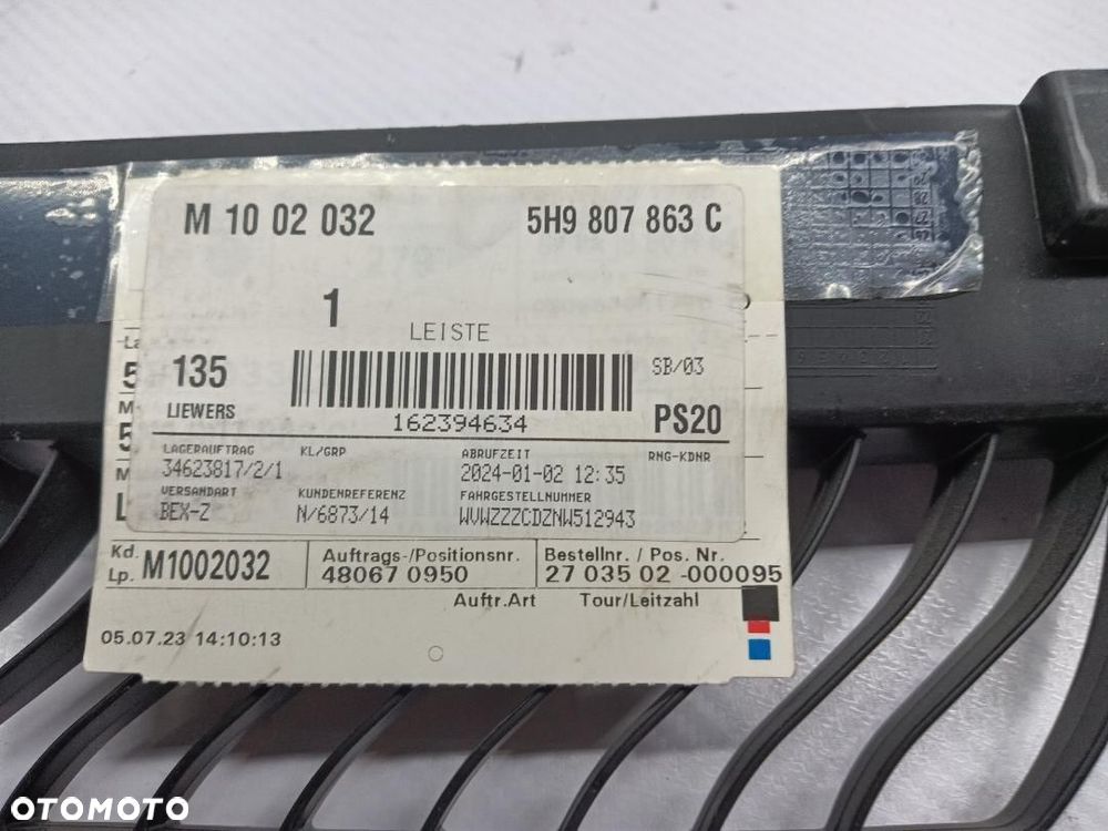 ŚLIZG ZDERZAKA TYŁ TYLNY KOMBI VW GOLF VIII 5H9807863 - 6