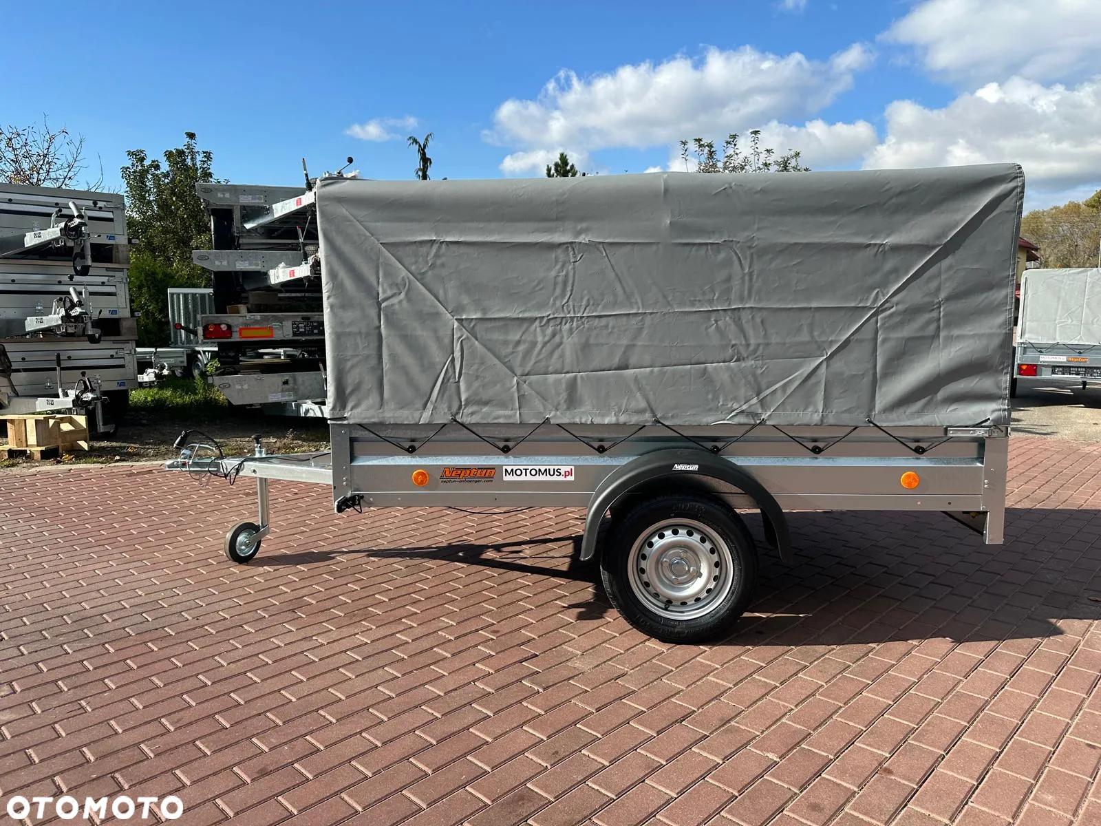 Neptun Neptun Przyczepa Neptun N7-236 PTW 236x129x30 + stelaż i plandeka H80 cm DMC 750 kg 1 osiowa funkcja uchyłu - 7