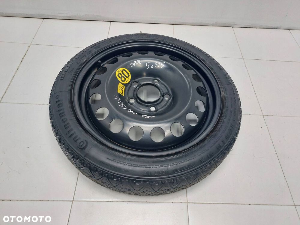 opel astra j iv v dojazdówka koło zapasowe 16'' 115/70r16 2160141 - 2