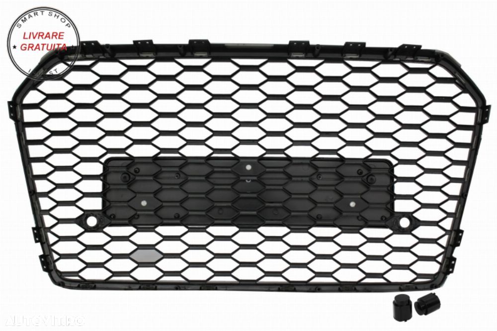 Difuzor Bara Spate cu Ornamente toba si Grila Audi A6 4G Facelift S-Line (2015-201- livrare gratuita - 15