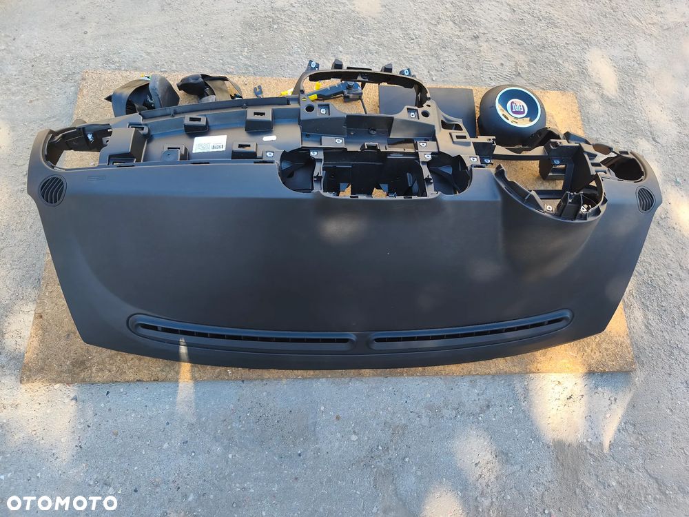DESKA ROZDZIELCZA KONSOLA ZESTAW AIRBAG PODUSZKI ORYGINAŁ DEMONTAŻ FIAT 500 LIFT - 3