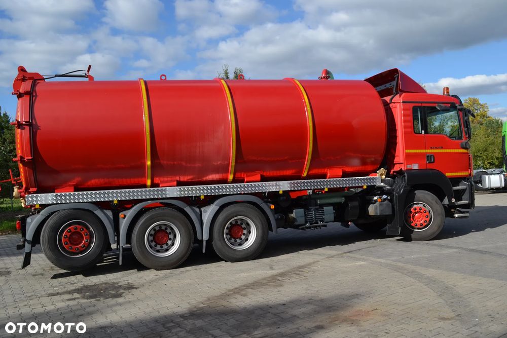 MAN TGS 35.480 8x4  ASENIZACYJNY SZAMBIARKA NOWA BECZKA 25m³ 4 OŚ PODNOSZONA I SKRĘTNA POMPA JUROP RV-520 SPECJALNY - 7