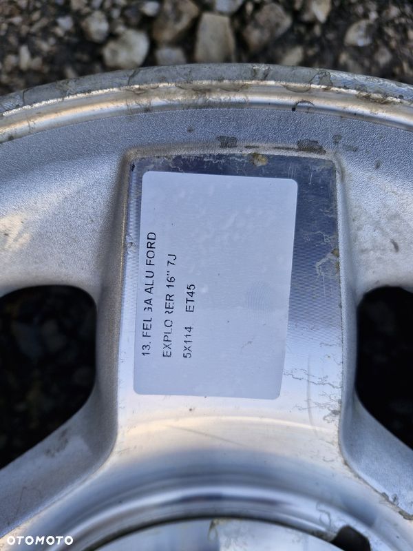 ford explorer 2 ii felga aluminiowa alufelga 16" cali 7j 5x114.3 et45 - 2
