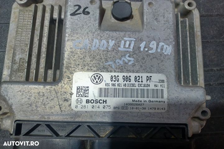 Calculator motor ECU 03G906021PF 0281014075 - 1.9 TDI 03G906021PF 028 - 3