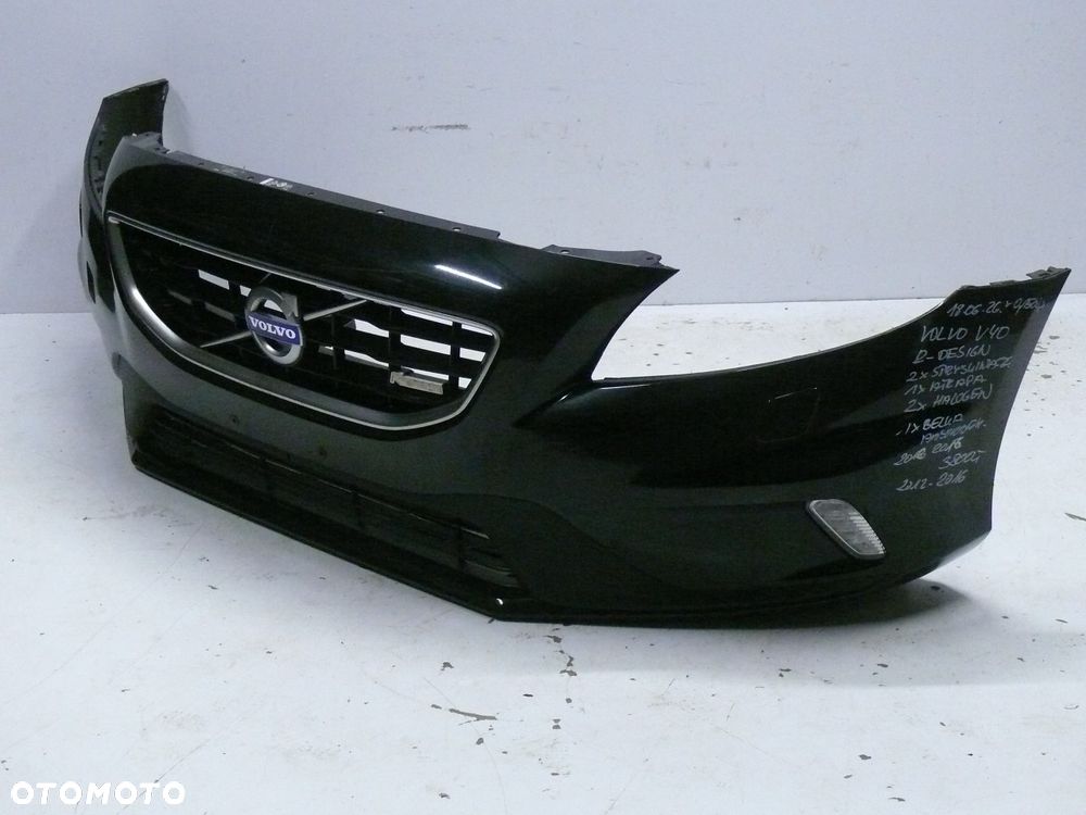 ZDERZAK PRZEDNI VOLVO V40 II R-DESIGN 2012 2016 XENON GRILL HALOGENY - 2