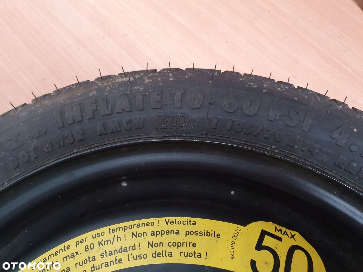 KOŁO DOJAZDOWE FELGA ZAPAS VW POLO IBIZA II - 6