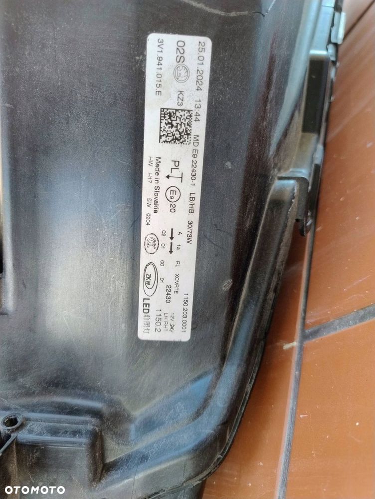 lampa lewa full led skoda superb iii 3 lift 3v 3v1 2019-2024 3v194115e - 9