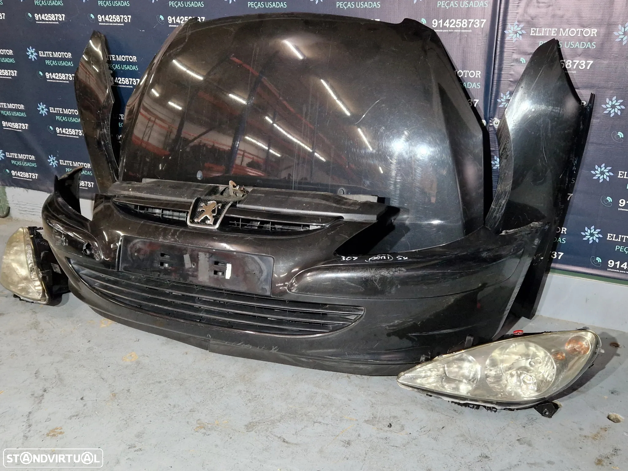 Frente completa usada PEUGEOT 307 gasolina capot parachoques guardalamas oticas radiador - 3