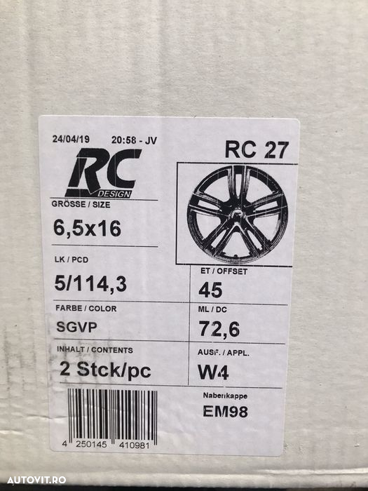 Jante Kia Carens, Ceed, Pro Ceed, Niro, Optima, Sorento,Sportage 16 inch - 3