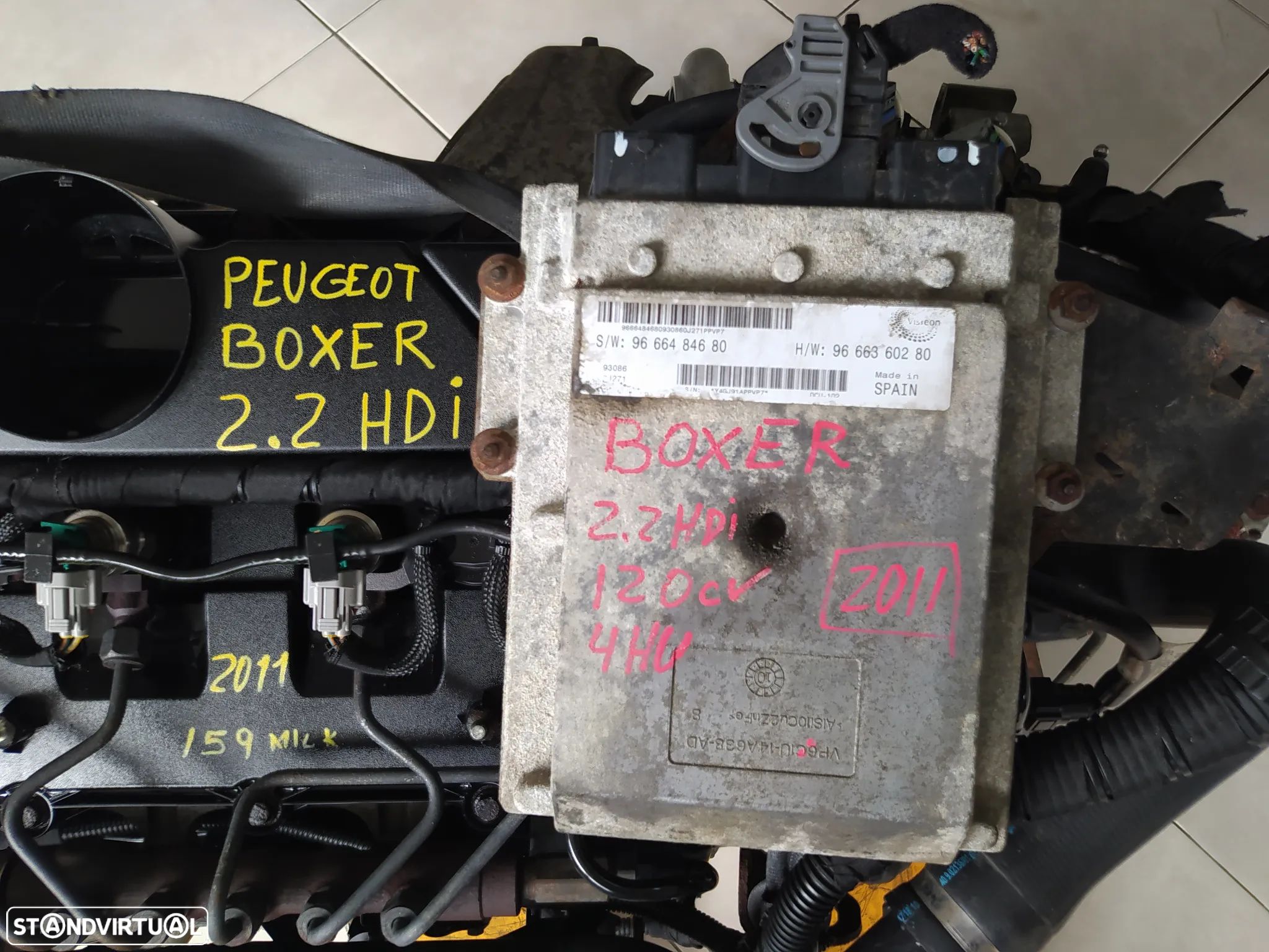 centralina peugeot BOXER 2.2HDI 120cv 2011 -Visteon S/W 96 664 846 80 - H/W 96 663 602 80 DCU102 - 1