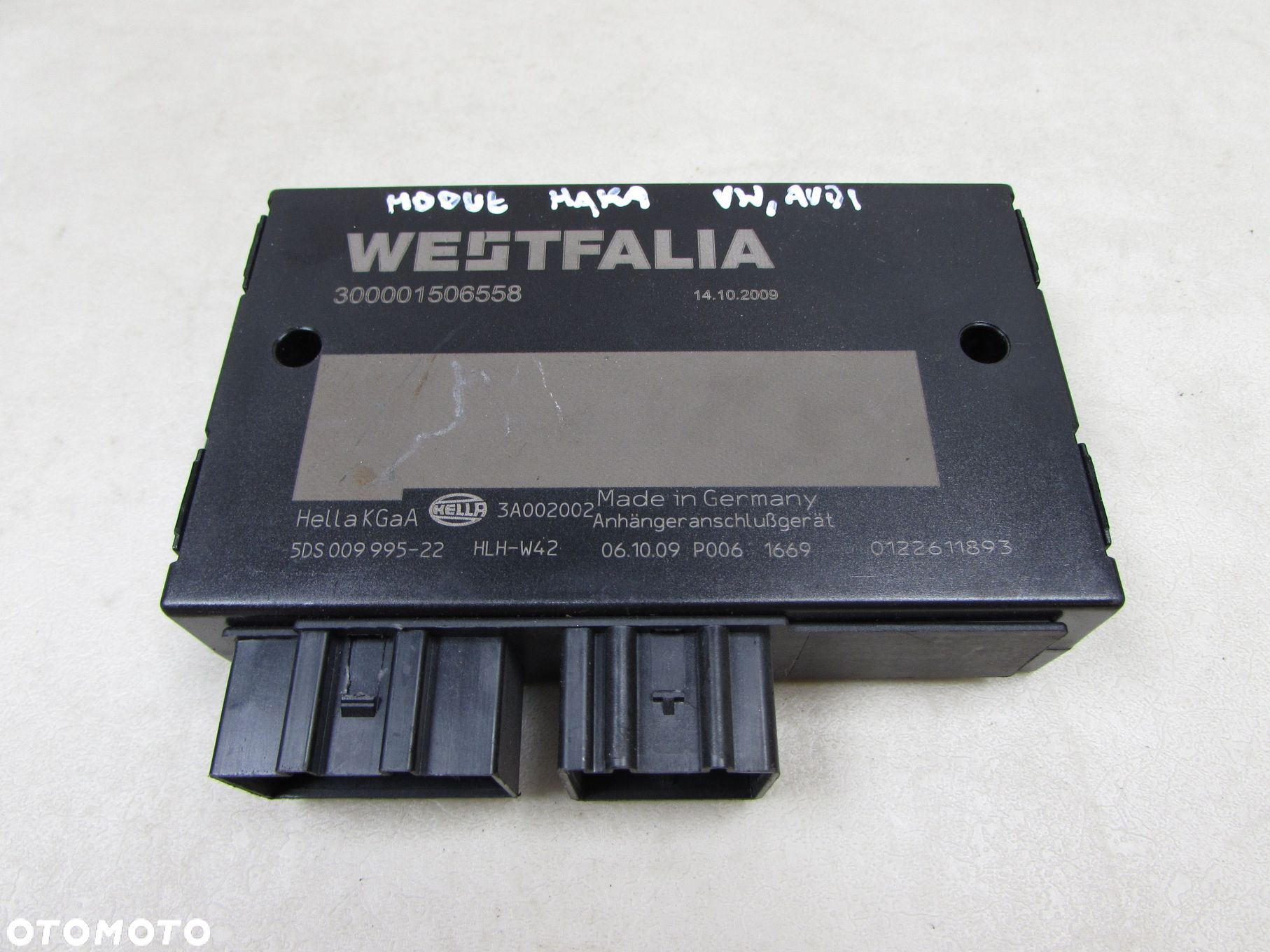 VW TOURAN GOLF VI PASSAT SKODA SEAT AUDI MODUL STEROWNIK HAKA WESTFALIA 300001506558 5DS00999522 - 2