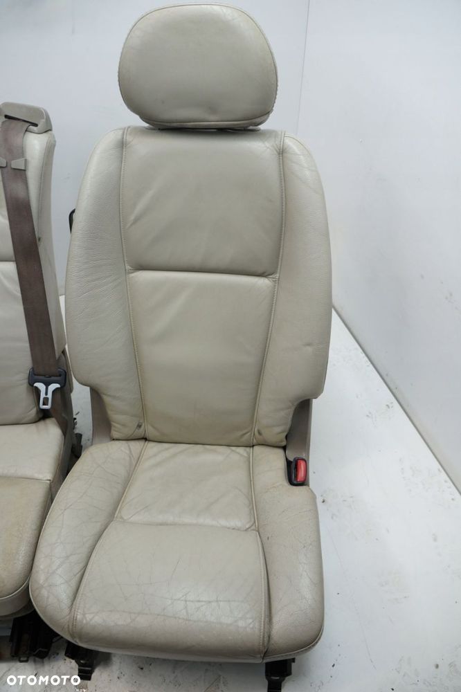 volvo xc90 i kanapa tył tylna 2 rząd fotele tylne skóra beż pas środkowy - 5