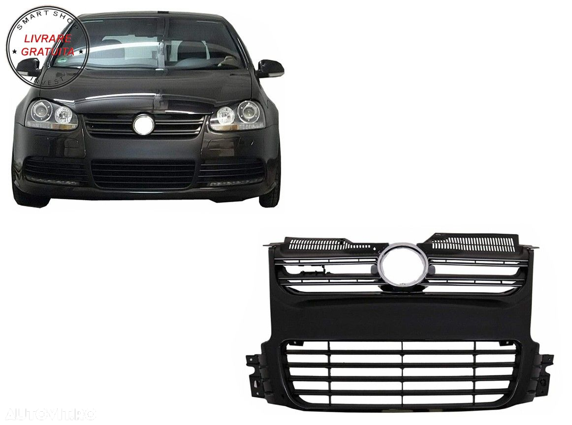 Grila Centrala VW Golf 5 V (2003-2008) Negru R32 Design- livrare gratuita - 8