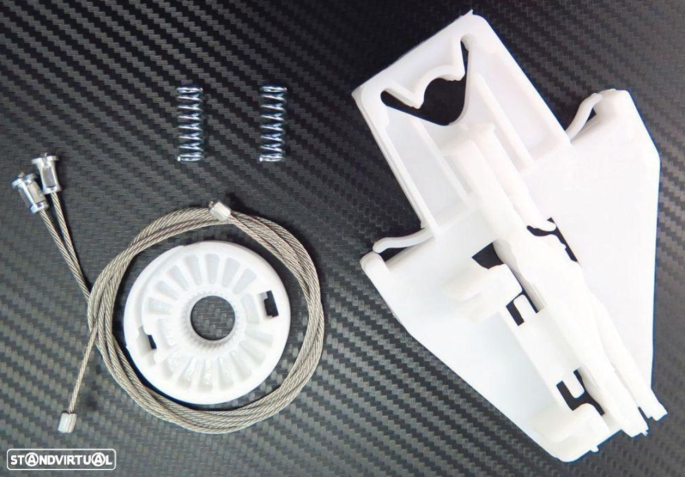 Kit reparação elevador dos vidros skoda fabia 1999-2007 frente - 2