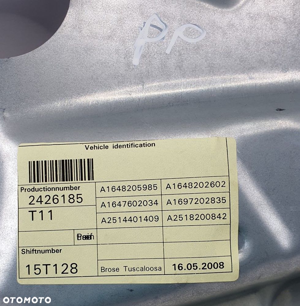 MECHANIZM SZYBY PRAWY PRZÓD MERCEDES GL X164 - 2