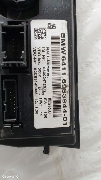 Panel Klimatyzacji BMW 3 E90 1 E87 Oryginał - 5