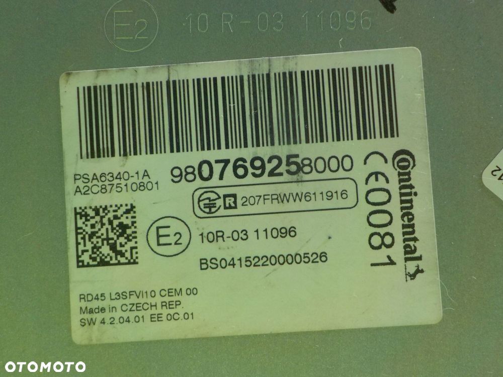 PEUGEOT 308 II 1.6 B-HDI 15r HB 5D radio CD 980769258000 - 4