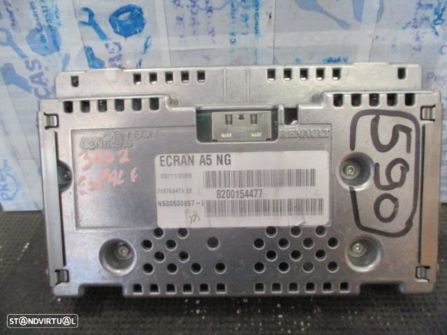 Display Relogio 8200154477 RENAULT ESPACE 4 2005 3.0DCI 180CV 5P CINZA - 3