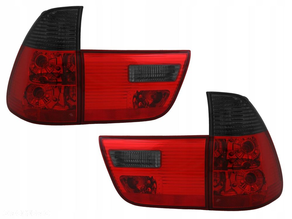 Lampy tyl ne L+R kpl 4sztuki Tuning Clear Red Smoke Bmw X5 E53 1999-2006 - 1