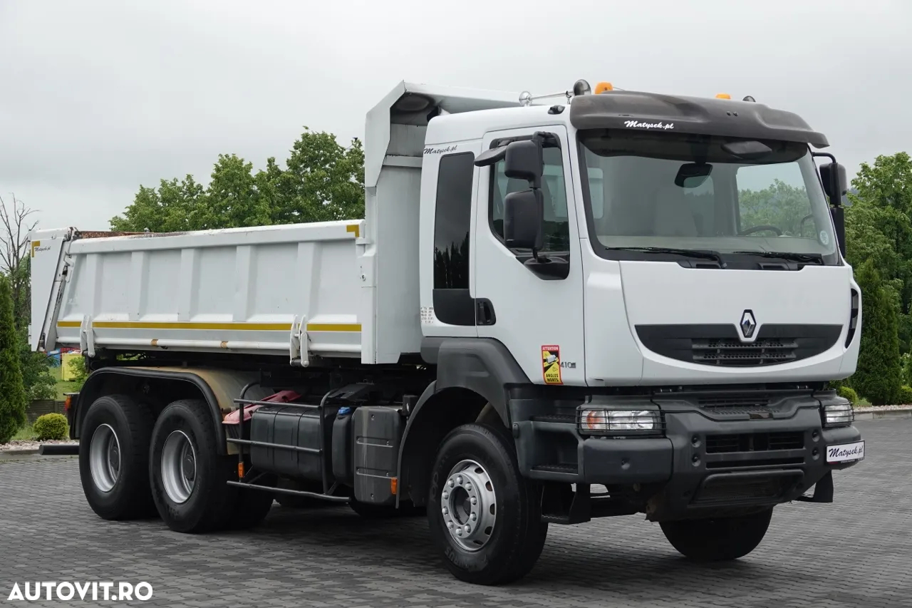 Renault KERAX 410 / 6x4 / 3-SIDE TIPPER / 2X HYDROBORTA / HYDROKLAPA / BORDMATIC / MANUAL / IMPORTAT - 12