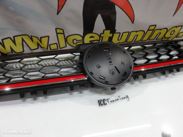 Grelha frontal com espaço para o símbolo VW golf 7 12-17 GTI LOOK em plástico abs - 4