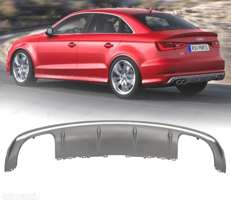 DIFUSOR AUDI A3 8V SEDAN 13-16 LOOK S3 - 1