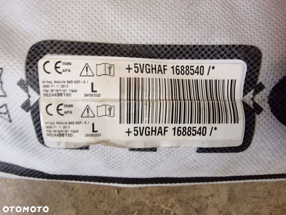 PODUSZKA AIRBAG FOTELA LEWA CITROEN C3 AIRCROSS LIFT 2022 ROK 9824498180 - 2