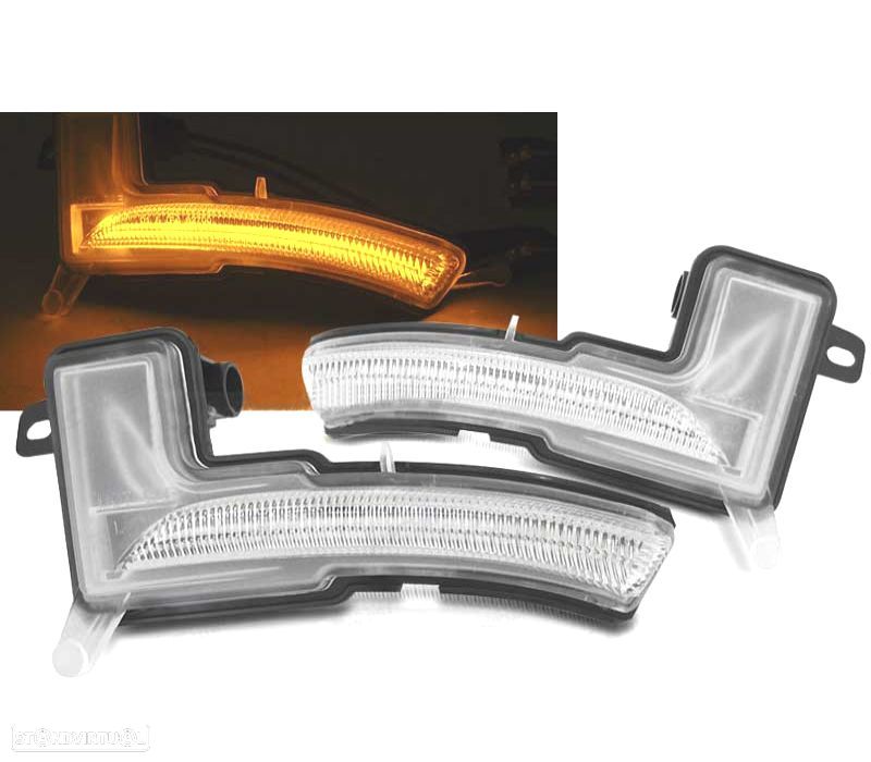 PISCAS ESPELHO RENAULT CLIO IV 16-19 LED DINÁMICOS BRANCO - 1