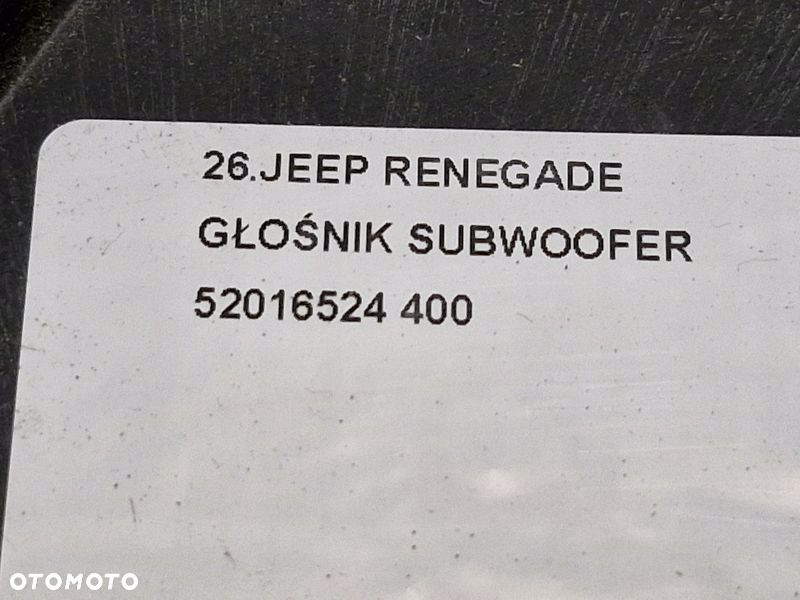 JEEP RENEGADE GŁOŚNIK SUBWOOFER 52016524 - 6