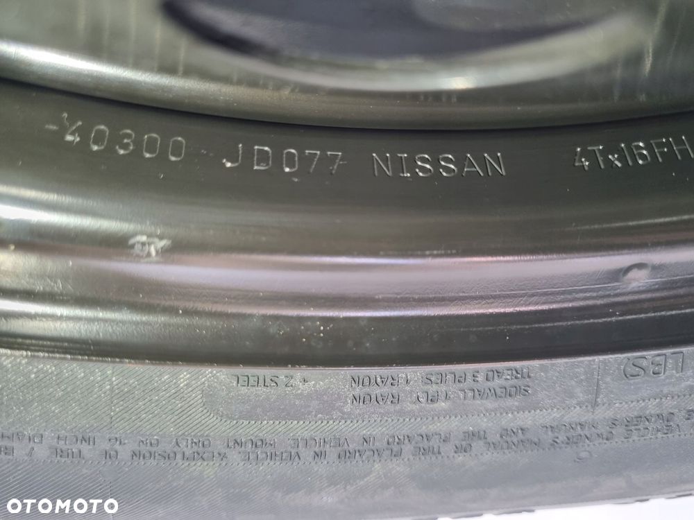 KOŁO DOJAZDOWE dojazdówka Nissan QASHQAI 145/90 R16 5x114,3 40300 JD077 - 4