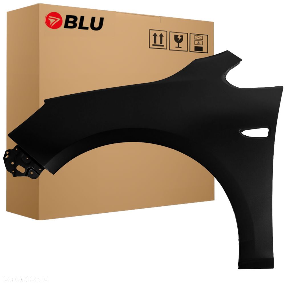 BLU Błotnik Opel Astra J 4 IV Z22 lewy czarny 2009-2019 przód Graphitschwarz - 1