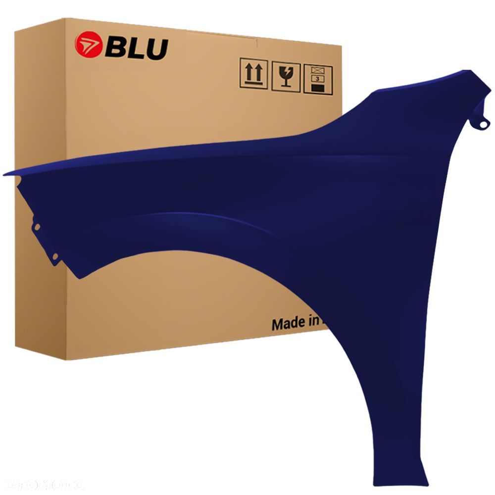 BLU Błotnik SEAT TOLEDO IV 4 LA5E Lewy Niebieski 2012-2019 przód MaritimBlau bez otworu na migacz - 1