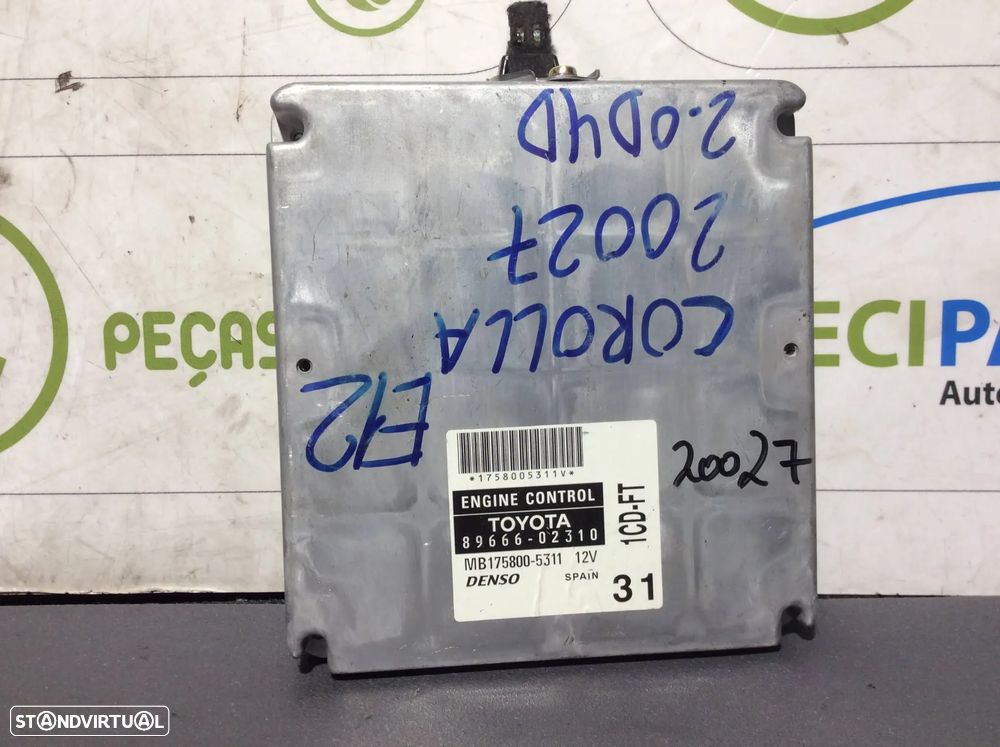 Centralina Motor Toyota Corolla 2.0D  E12 MB1758005311  89666-02310 - 1