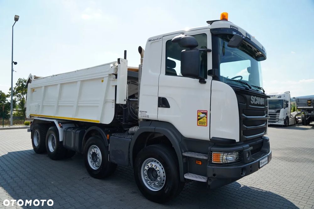 Scania G 410 / 8X4 / ZABUDOWA SAMOWYŁADOWCZA DO ASFALTU / 2X HYDROKLAPA / DACH HYDRAULICZNY / POD ROZŚCIEŁACZ - 8