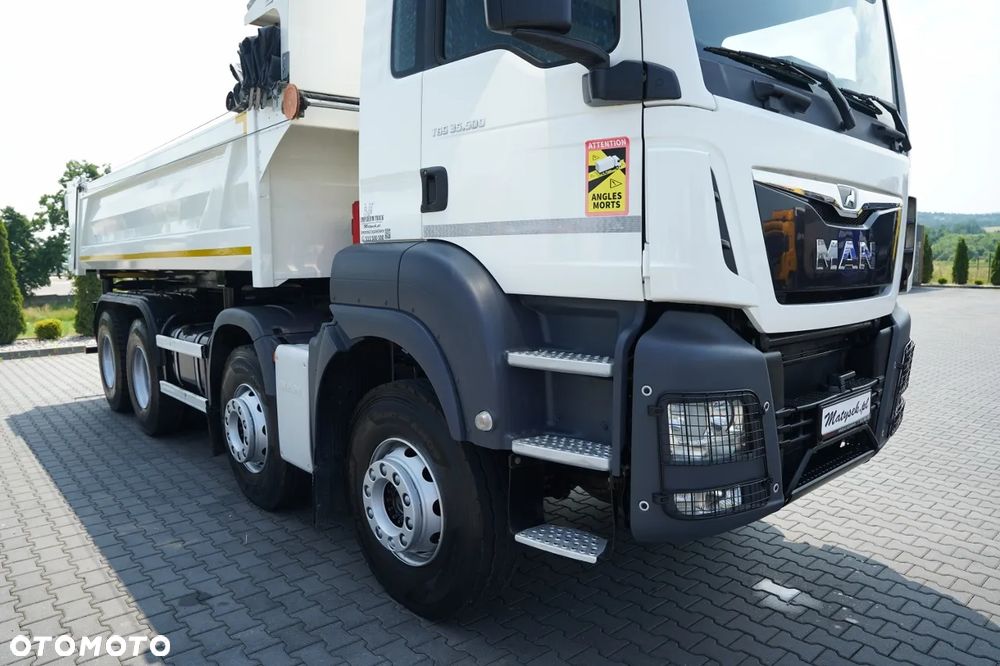 MAN TGS 35.500 / 8X4 / WYWROTKA 2 STR / HYDROKLAPA / HYDROBURTA  BORDMATIC / PLANDEKA ELEKTRYCZNA /  AUTOMAT / EURO 6 - 15