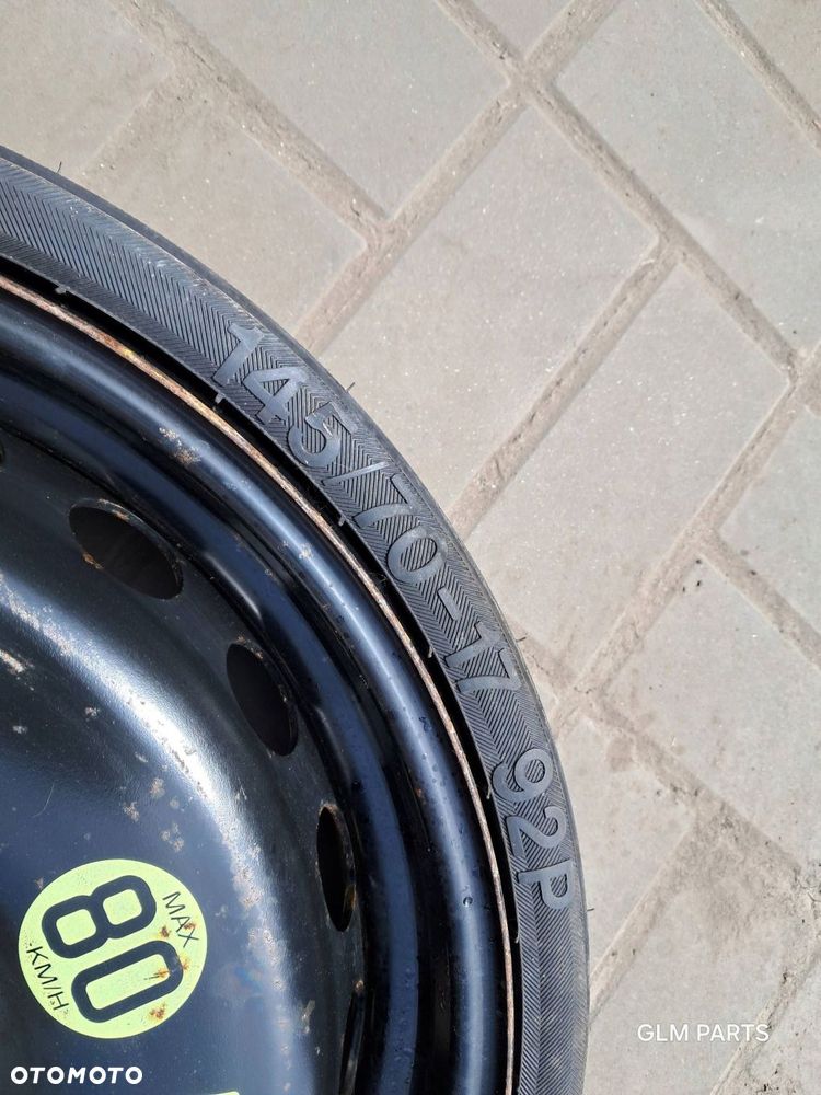 mercedes-benz slk r171 koło zapasowe dojazdowe 17 145/70r17 5x112 śruby - 3