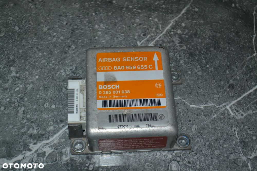 AUDI A4 B5 SENSOR PODUSZEK POWIETRZNYCH AIRBAG 8A0959655C 0285001038 - 1