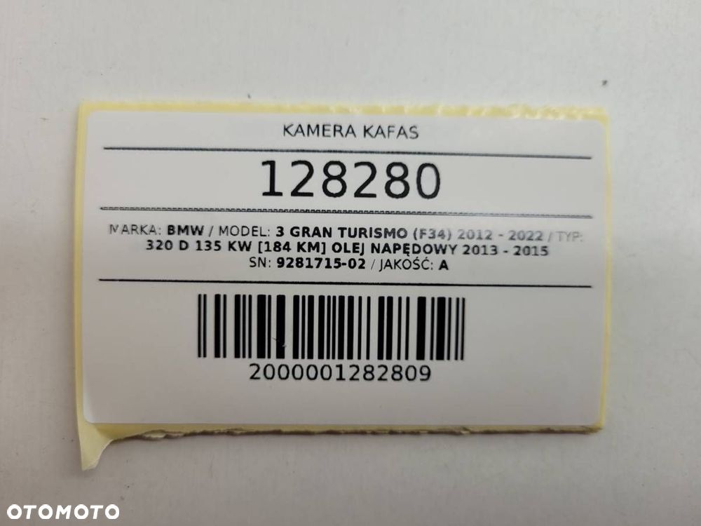 KAMERA RADAR AYSTENT PASA RUCHU KAFAS BMW 3 F34 GT 9281715 - 10