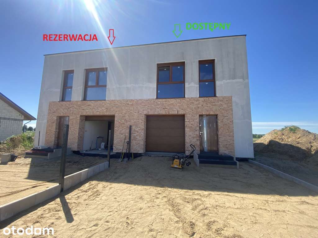 PRAWY Bliźniak 4pok+garaż+działka 496m2, Lulkowo